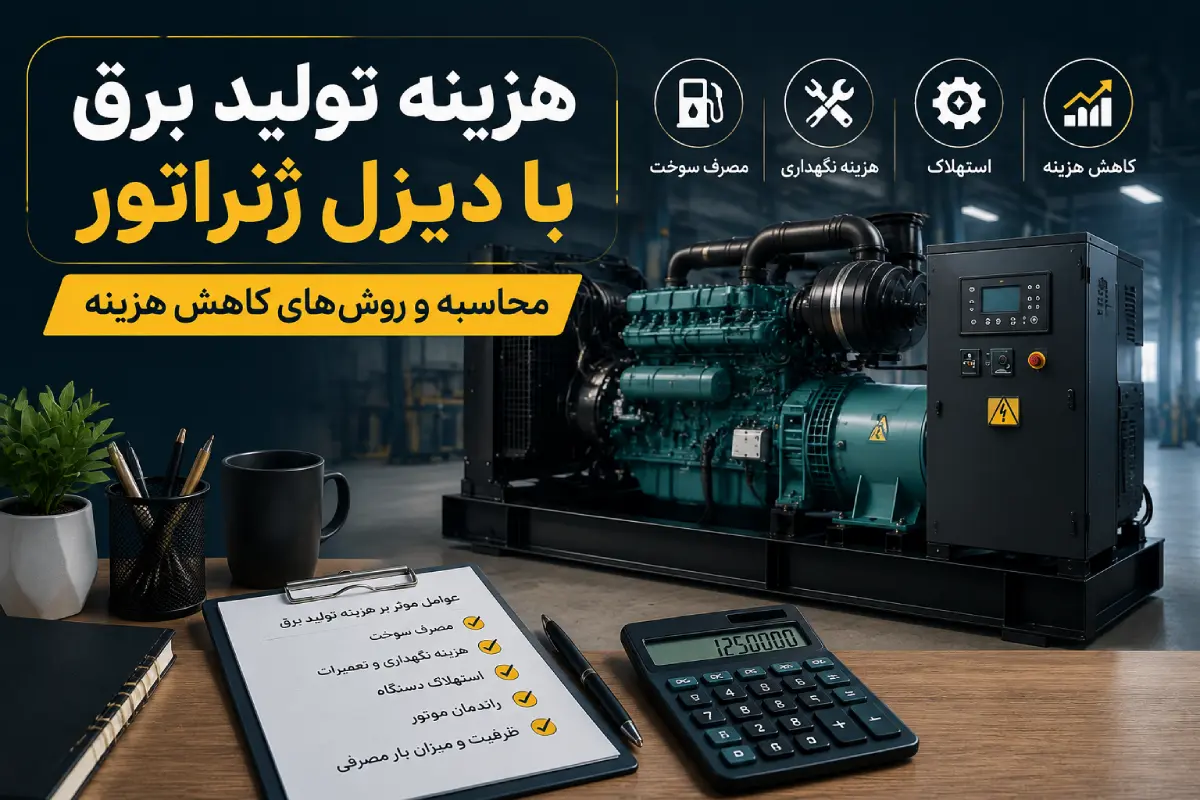 هزینه تولید برق با دیزل ژنراتو
